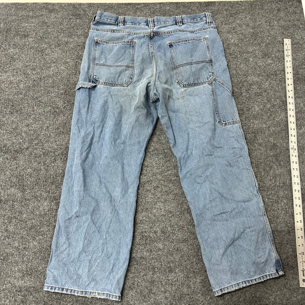 Blue Mountains Jeans Mens Size 38x30 Light Wash Carpenter Utility Denim Workwear